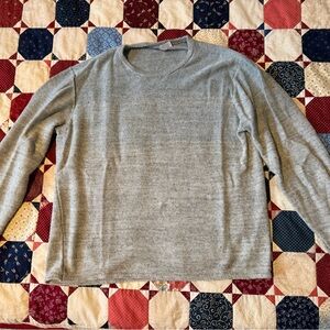 Inis Meain 100% linen Classic Crewneck ombré grey/blue Sweater